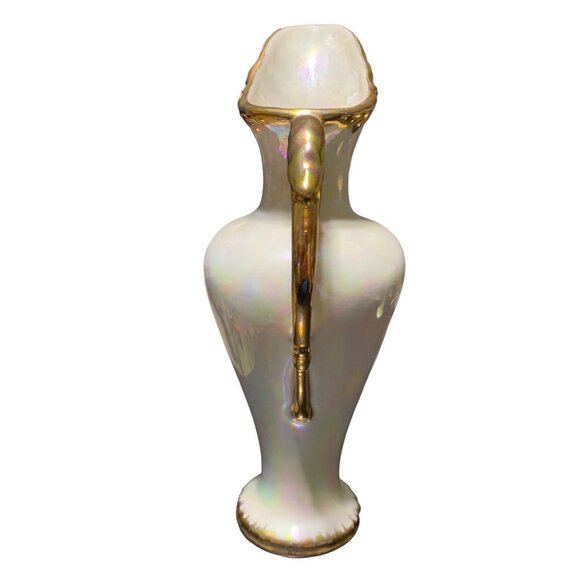 Vintage Lustre Line Pitcher With Gold Accents By Cathy - Picture 4 of 14